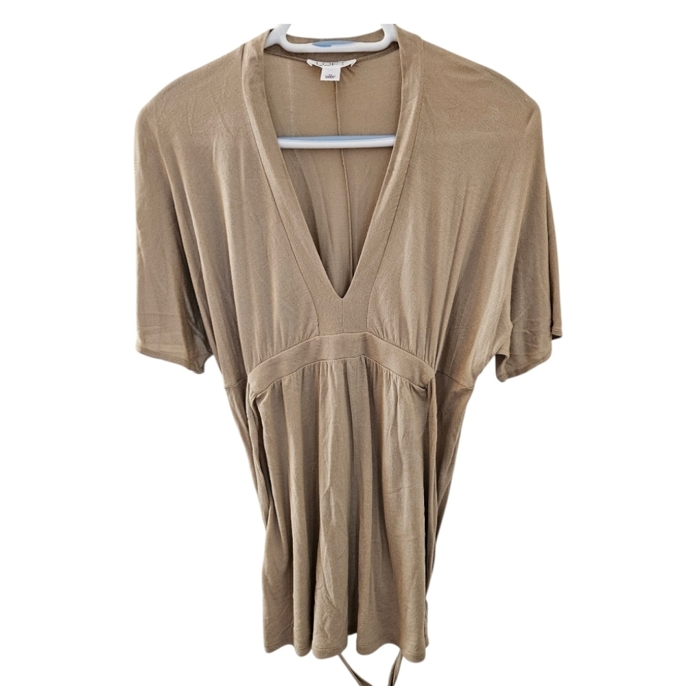Loft Ladies V Neck Jersey Tshirt with Ties Size M - Picture 2 of 5